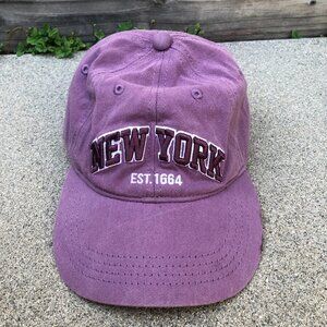 VTG TORKIA APPAREL New York Est 1664 Baseball Dad Hat Men's Purple Adjustable